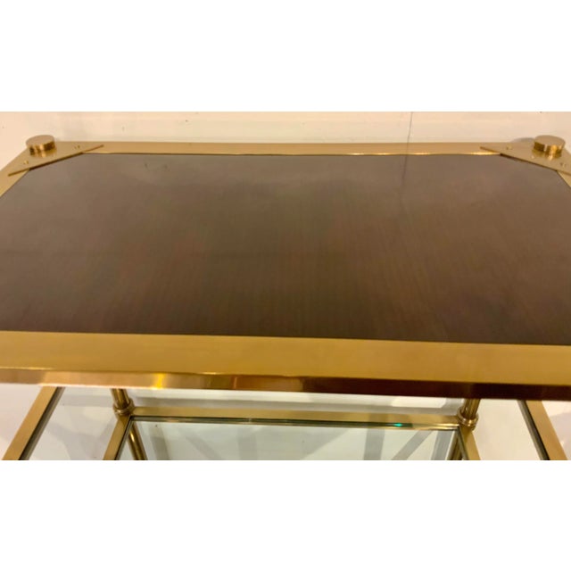 Laura Kirar for Baker Modern Brass and Wood Frazier Etagere For Sale - Image 9 of 9