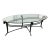 French Art Deco Style Wrought Iron Oval Glass Coffee Table For Sale