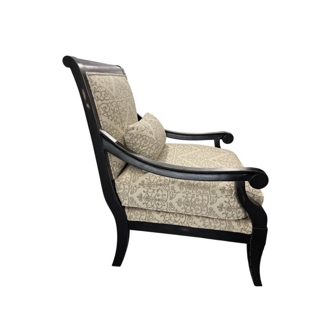 Early 21st Century Jonathan Louis Fernand Exposed-Wood Accent Chair For Sale - Image 5 of 12