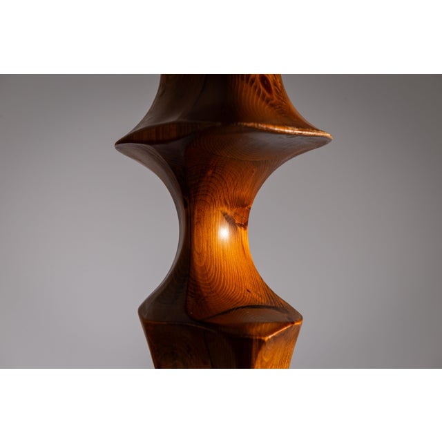 Minimalist Abstract Handcarved Sculpture, 1970s, Wood For Sale - Image 12 of 15