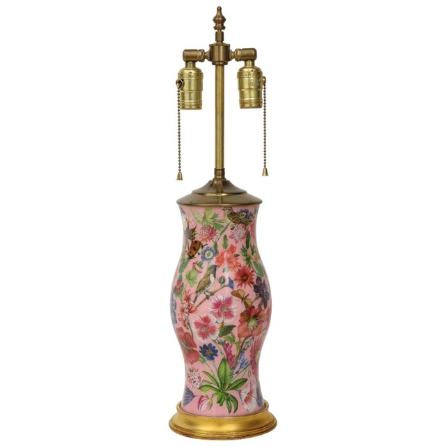 Pink Decalcomania Lamp For Sale - Image 13 of 13