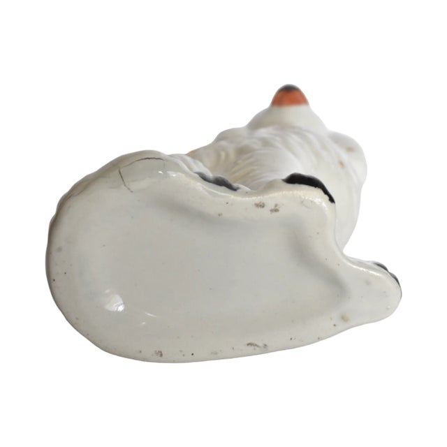 White Terrence & Tess the White Staffordshire Dogs and Their Portraits by Susannah Carson For Sale - Image 8 of 11