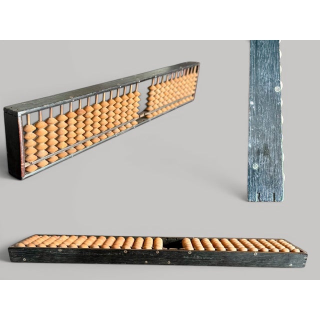 Antique Japanese Soroban Abacus-Wood Counting Frame-Meiji Taisho Office-Library For Sale - Image 6 of 11