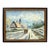 David Crespi Impressionst Winter Landscape Signed Oil on Canvas For Sale