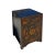 Chinese Chinese Distressed Black Copper Scenery Graphic End Table Nightstand For Sale - Image 3 of 6
