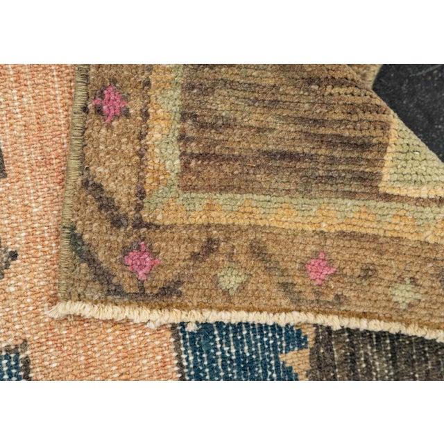 Turkish Mini Rug Oriental Hand Knotted Vintage Rug 1'6" x 3' #21247 For Sale In Houston - Image 6 of 8