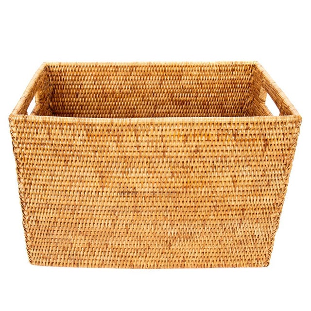 2020s Artifacts Rattan Legal File Storage Box in Honey Brown For Sale - Image 5 of 8