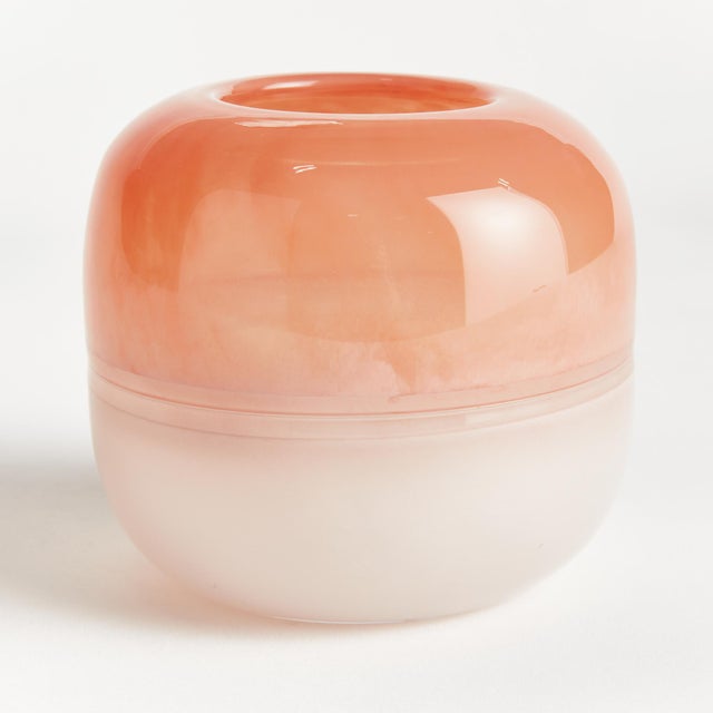 A modern update to the simple glass form, our mouth blown vase is made with pot color, not sprayed. An ombre design in a...