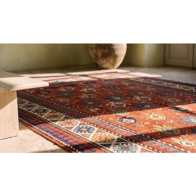 Textile 19th Century Caucasian Kazak Carpet ( 4' x 8'6" - 122 x 260 ) For Sale - Image 7 of 7