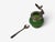 1930s Art Deco, Snuff or Cocaine Lidded Pot, Green Art Glass, Sterling Silver, 1930s For Sale - Image 5 of 7