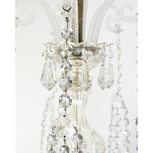 Glass Prism 5-Arm Chandelier, 1890s For Sale - Image 11 of 12