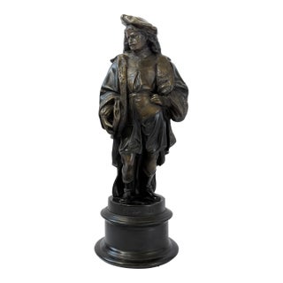 Dutch Master Rembrandt Van Rijn, Bronze Sculpture - 18"h For Sale