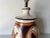 Metal 70's Mid-Century Italian Hand - Painted Pottery Table Lamp. For Sale - Image 7 of 13