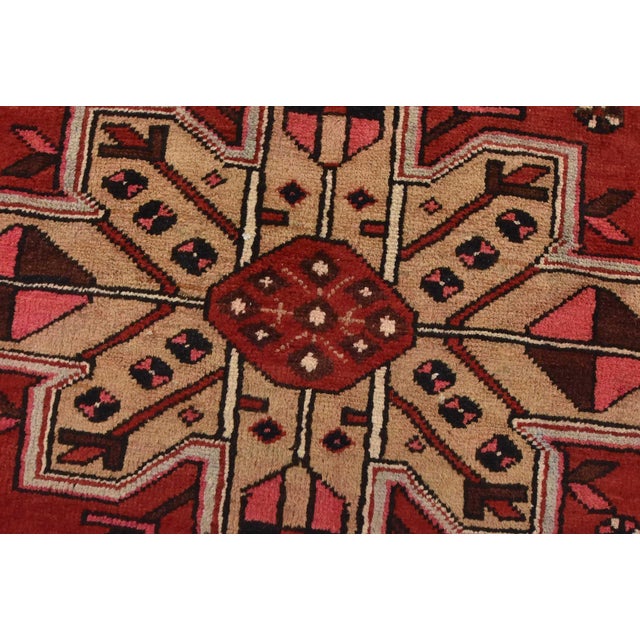 Luri Runner 3’6” X 10’8” Red Wool Vintage Tribal Hand-Knotted Oriental Rug For Sale - Image 11 of 15