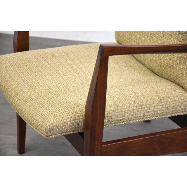 Jens Risom Walnut Lounge Chair For Sale In Boston - Image 6 of 9