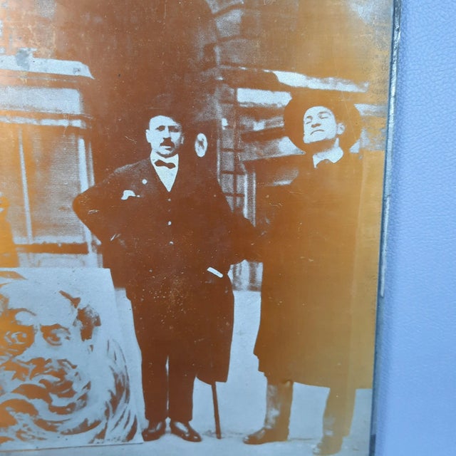 Metal Filippo Marinetti, Portrait of Rougena Zatkova, 1960s, Cliché Silkscreened Metal Plate For Sale - Image 7 of 11