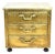 Serried Spain Brass Clad Chest, Nightstand, 1970's For Sale
