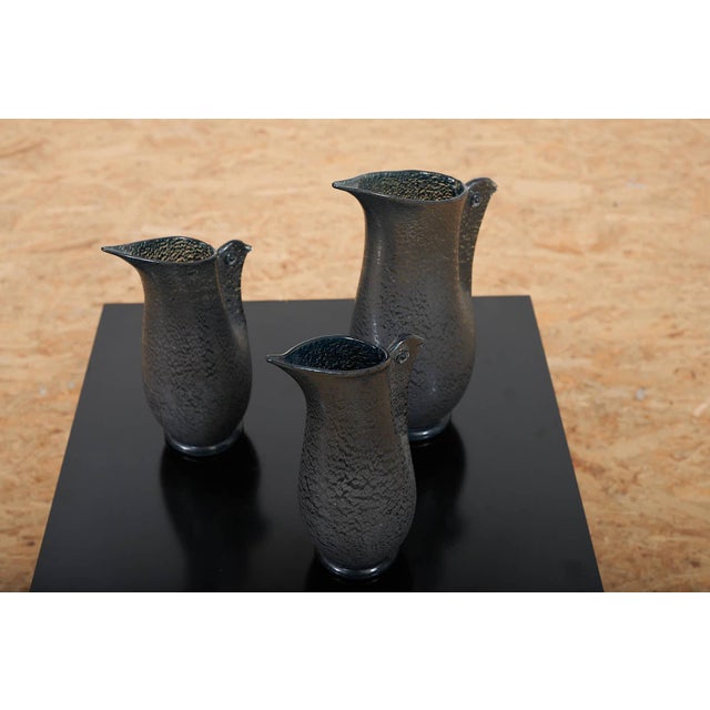 Barbarico Vases by Ercole Barovier for Barovier & Toso, 1951, Set of 3 For Sale - Image 3 of 15