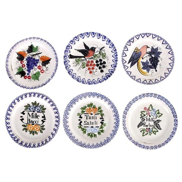 Vintage Majolica Plates, Set of 6 For Sale - Image 17 of 17