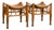 Pair Antique Thebes Egyptian Revival Arts & Crafts Stools Liberty & Co 1900 For Sale