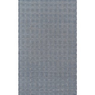 Erin Gates by Momeni Newton Holden Navy Hand Woven Recycled Plastic Indoor Outdoor Rug 9' X 12' For Sale