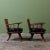 Pair of Carved Walnut Lounge Chairs in the Style of Ettore Zaccari For Sale - Image 4 of 16