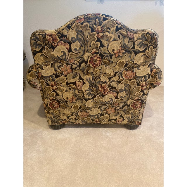 Textile Vintage Exquisite Bob Timberlake for Lexington Furniture Chairs & Ottoman Set- 3 Pieces Mint Condition For Sale - Image 7 of 12