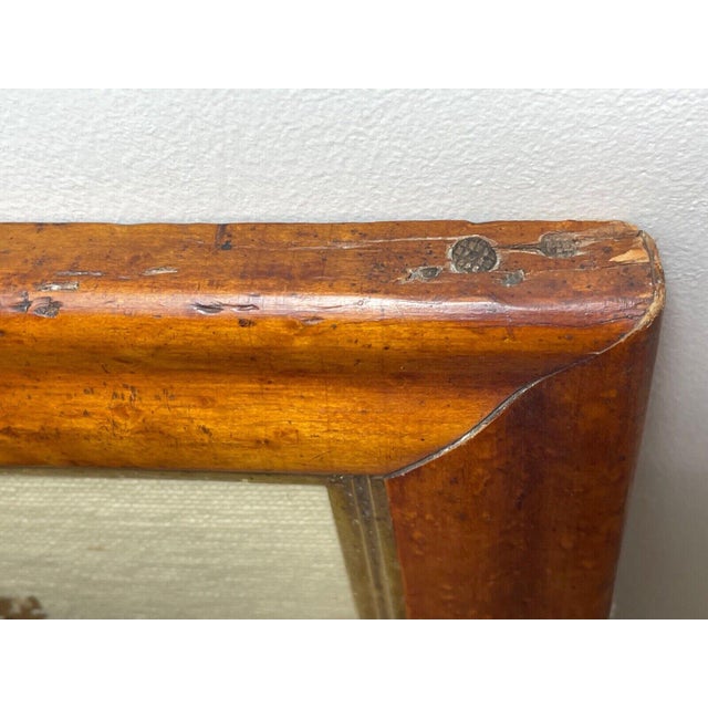 Traditional British Victorian 19th Century Woolwork Lion Textile Tapestry Maple Framed For Sale - Image 9 of 11