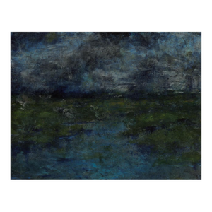 Early 21st Century Plein Air Impressionist Moody Wetlands Landscape Painting