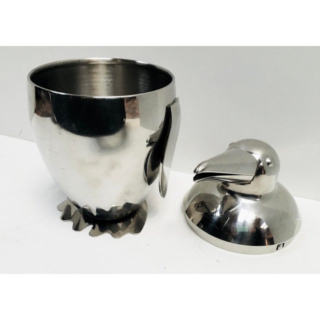 Stainless Steel Penguin Ice Bucket Chairish