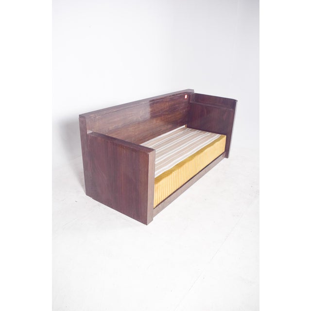 Art Deco French Macassar Veneered Sofa Bed, 1920 For Sale - Image 3 of 14