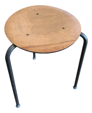 Vintage Mid Century Danish Modern 1950s Arne Jacobsen 3 Legged Dot Stool Denmark