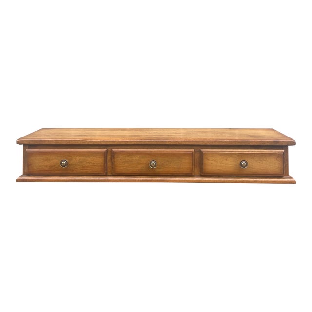Vintage Cushman Colonial Solid Maple 2 Drawer Dresser Topper or Jewelry Box For Sale