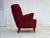1960s Danish Armchair in Red Furniture Fabric, 1960s For Sale - Image 5 of 18