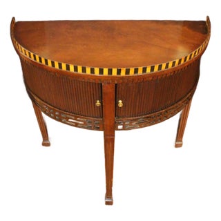 Circa 1800 Dutch Neoclassical Demilune Side or Console Table For Sale