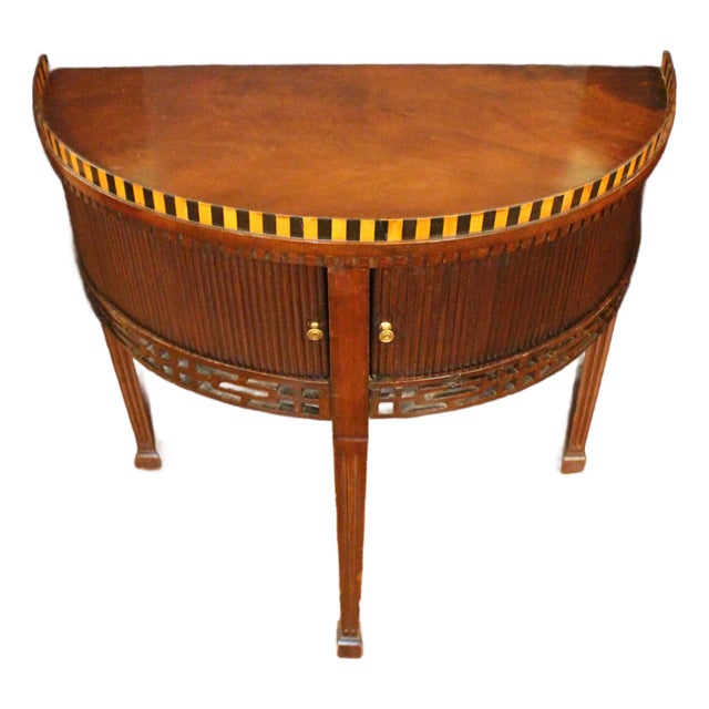 Circa 1800 Dutch Neoclassical Demilune Side or Console Table For Sale