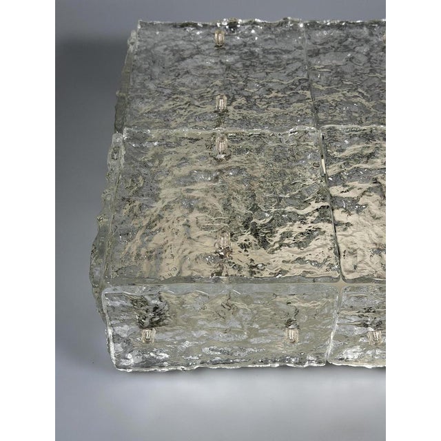 J.T. Kalmar Ice Glass Flush Mount from J.T. Kalmar, 1960s For Sale - Image 4 of 18