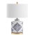 Textile Melanie Table Lamp in Blue & White - a Pair For Sale - Image 7 of 7
