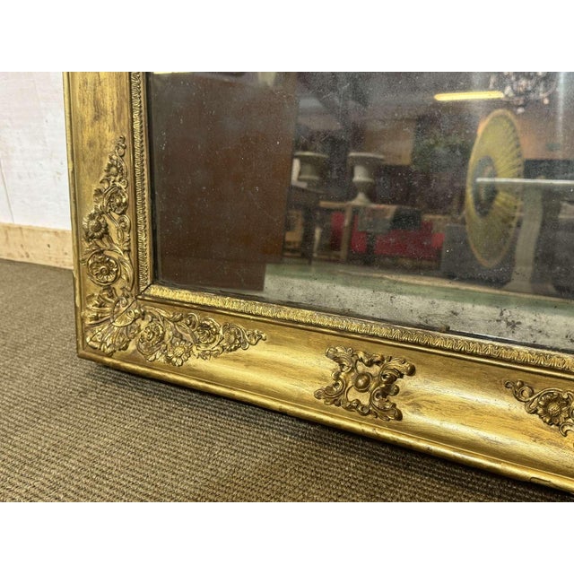 19th Century Mirror in Wood and Gilded Plaster For Sale - Image 9 of 12