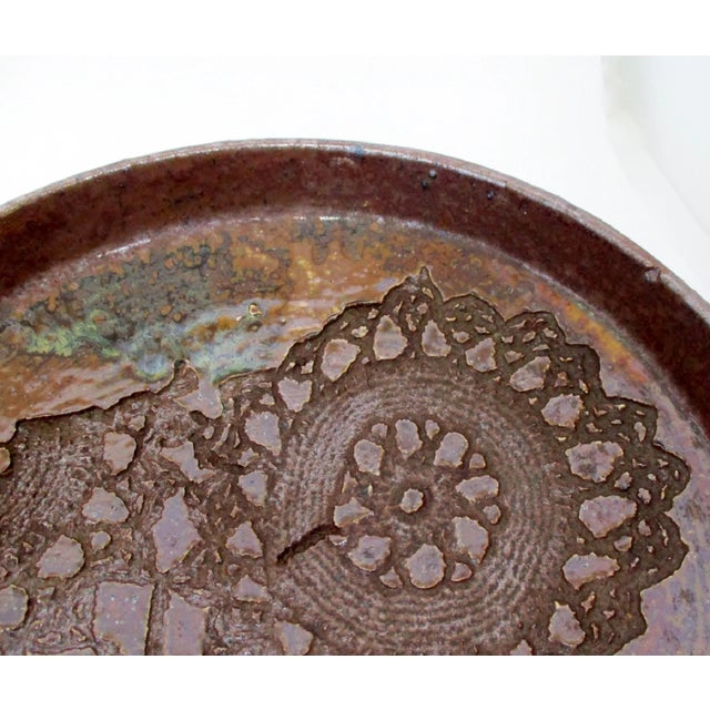 Ceramic Stoneware Relief Catchall For Sale - Image 7 of 8