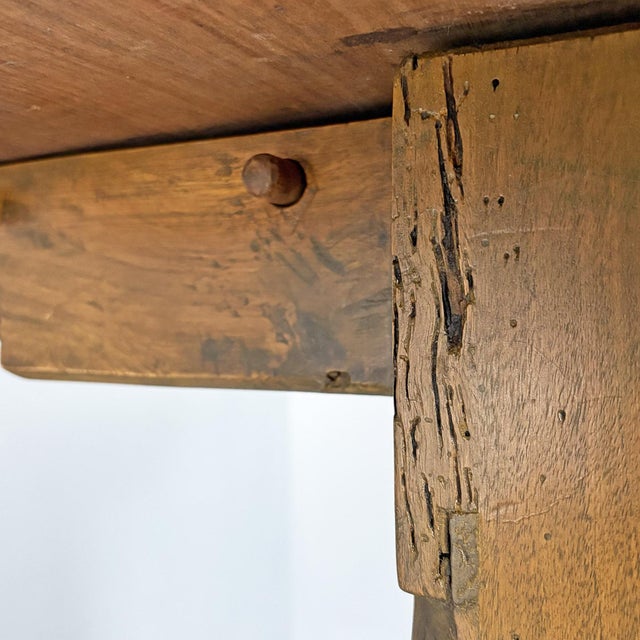 Brown Mid-Century Modern Italian Wooden Dining Table, 1970s For Sale - Image 8 of 18