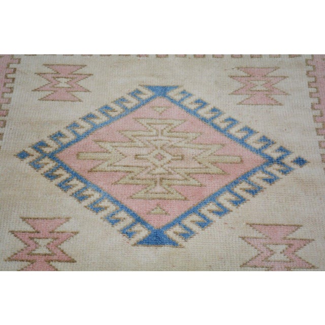 Turkish Vintage Turkish Anatolian Knotted Wool Rug, 3'7''x3'6'' For Sale - Image 3 of 4