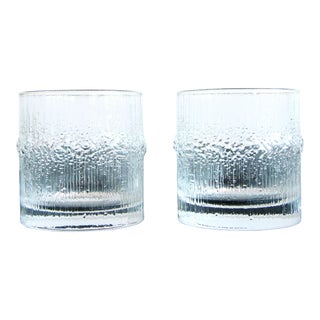 Vintage Tapio Wirkkala for Iittala Niva Old Fashioned Whiskey Glasses - a Pair For Sale