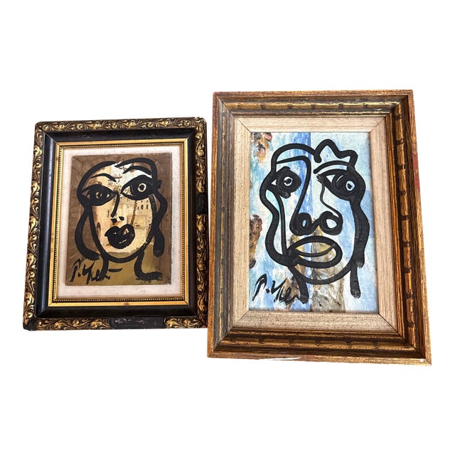 1970s Miniature Peter Keil Pair of Paintings For Sale