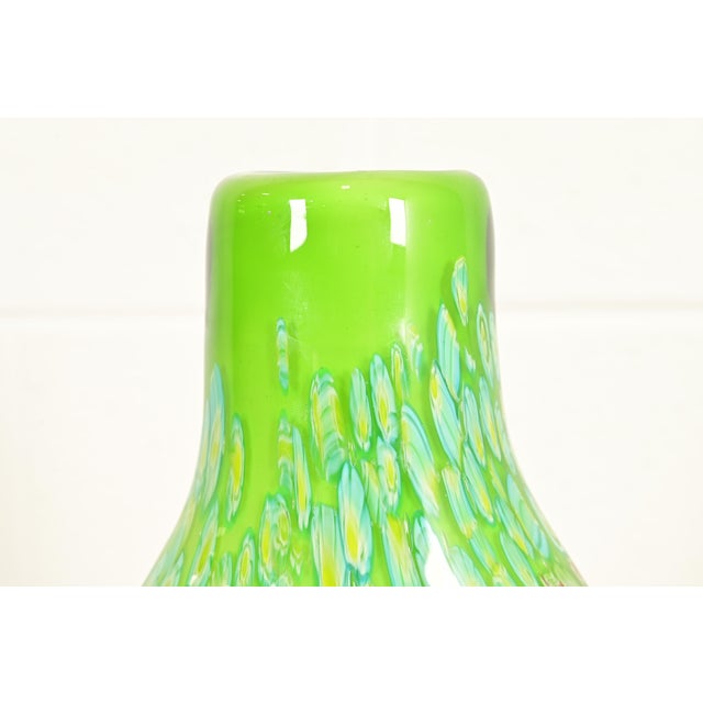 Ann Primrose Cristalleria d'Arte Italian Millefiori Murano Glass Vase For Sale In South Bend - Image 6 of 13