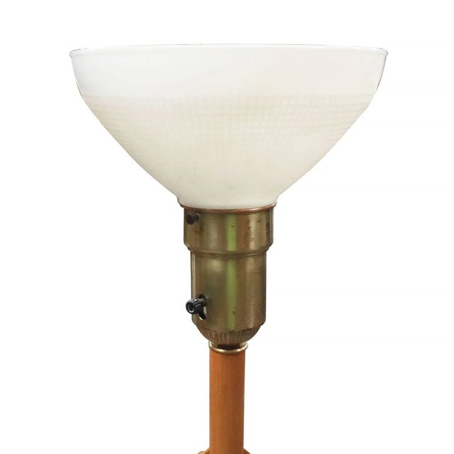 1950s 1950s Restored 8-Strand Rattan Lamp With Stepped Base For Sale - Image 5 of 7