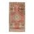 Vintage Turkish Door Mat Rug – Reddish Ground With Medallion & Muted Florals -1' 9'' X 3' 7'' For Sale