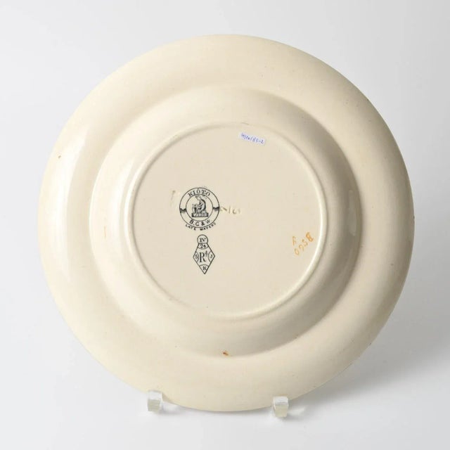 Black Antique English Ceramic Plates from Gildea & Walker, 1882, Set of 2 For Sale - Image 8 of 11