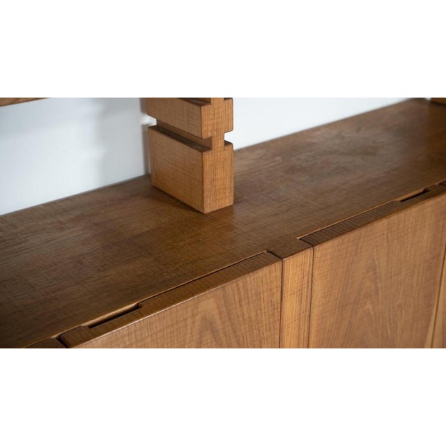 Large Bookshelf with Bench attributed to Guiseppe Rivadossi for Officina Rivadossi, Italy, 1970s For Sale - Image 4 of 18