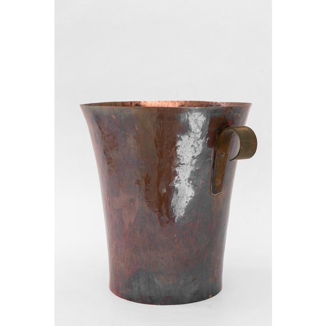 1950s Champagne Bucket in Hammered Copper, Germany, 1950s For Sale - Image 5 of 12